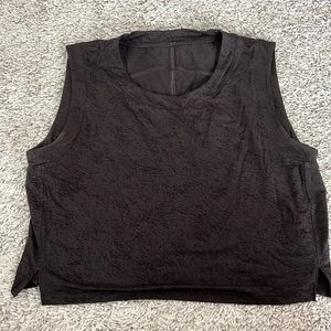 LULULEMON Black Granite crop top size 8